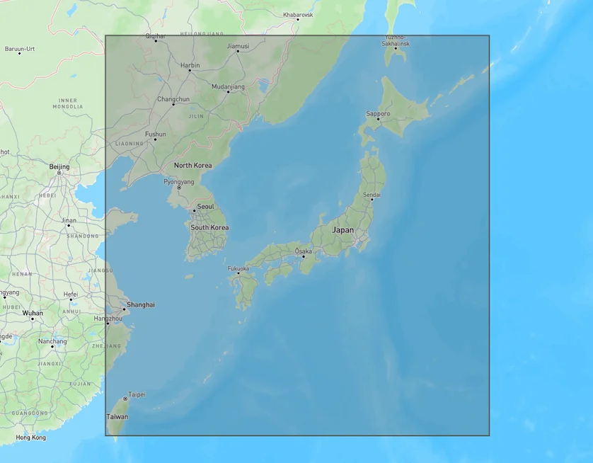 JMA MSM model area over Japan